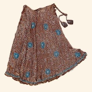 Boho/Gypsy Adjustable Indian Midi Skirt size S/M